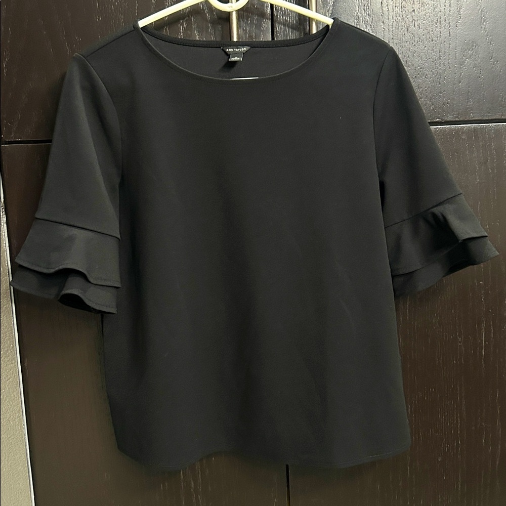 Ann Taylor Black Women's Top- Size Medium
